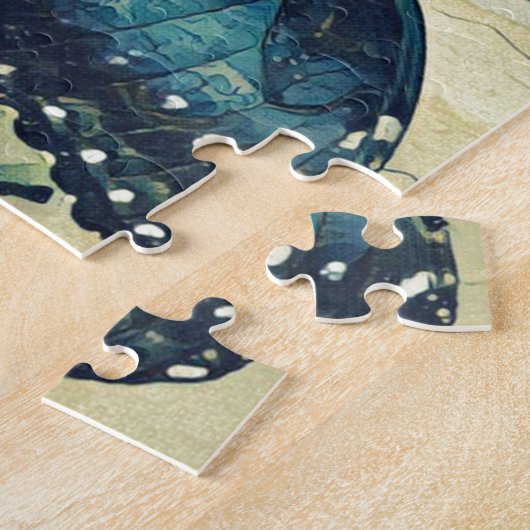 Blauer Schmetterling Puzzle (Seite)