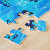 Blauer Schmetterling Puzzle (Seite)