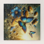 Blauer Schmetterling Puzzle (Horizontal)