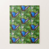 Blauer Schmetterling Puzzle (Vertikal)