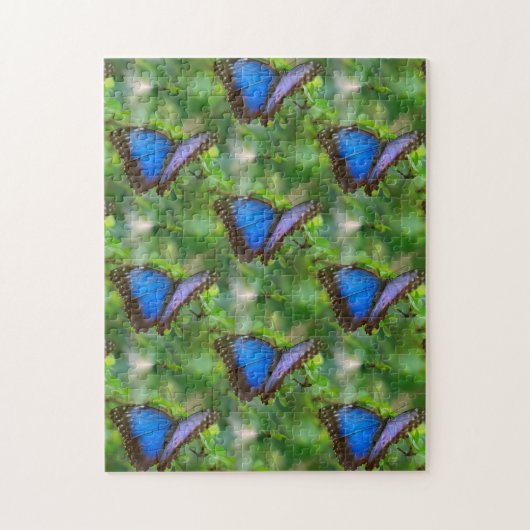 Blauer Schmetterling Puzzle (Vertikal)