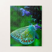 Blauer Schmetterling. Puzzle (Vertikal)