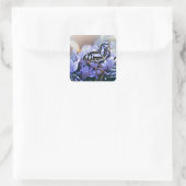 Blauer Schmetterling Quadratischer Aufkleber (Tasche)
