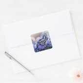 Blauer Schmetterling Quadratischer Aufkleber (Umschlag)