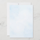 Blauer Schmetterling Quinceanera Einladung (Rückseite)