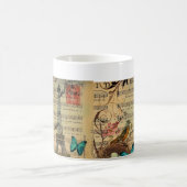 Blauer Schmetterling Robin-Vogelnest Kaffeetasse (Mittel)