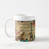 Blauer Schmetterling Robin-Vogelnest Kaffeetasse (Links)