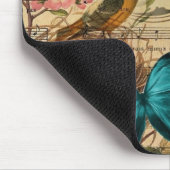 Blauer Schmetterling Robin-Vogelnest Mousepad (Ecke)