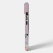 Blauer Schmetterling, rosa rosa motivierend Telefo Case-Mate iPhone Hülle (Rückseite / Links)