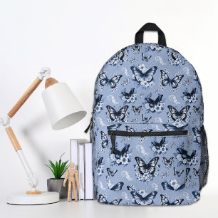 Blauer Schmetterling-Rucksack Bedruckter Rucksack
