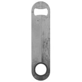 Blauer Schmetterling Rustikaler Personalisierter B Speed Flaschenöffner (Rückseite)