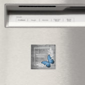 Blauer Schmetterling Rustikaler Zauber Magnet (In Situ (Geschirrspüler))