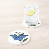 Blauer Schmetterling Sandstein Untersetzer (Seite)