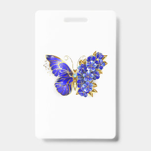 Blauer Schmetterling Saphir Ausweis