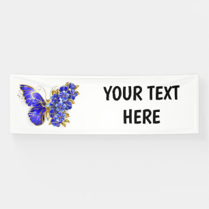 Blauer Schmetterling Saphir Banner