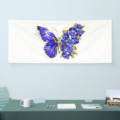Blauer Schmetterling Saphir Banner (Messe)