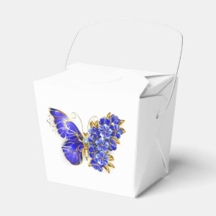 Blauer Schmetterling Saphir Geschenkschachtel