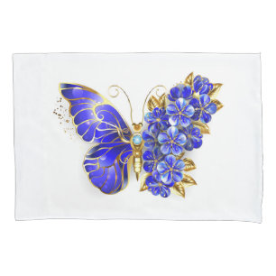 Blauer Schmetterling Saphir Kissenbezug