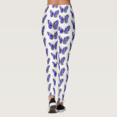 Blauer Schmetterling Saphir Leggings (Rückseite)