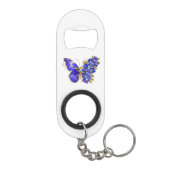 Blauer Schmetterling Saphir Mini Flaschenöffner (Rückseite)