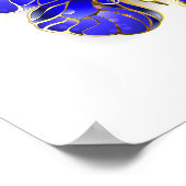 Blauer Schmetterling Saphir Poster (Ecke)