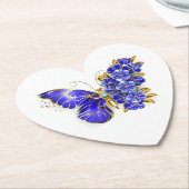 Blauer Schmetterling Saphir Untersetzer (angewinkelt)