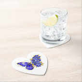 Blauer Schmetterling Saphir Untersetzer (Vor Ort)