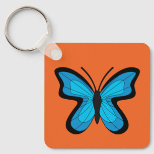 Blauer Schmetterling Schlüsselanhänger