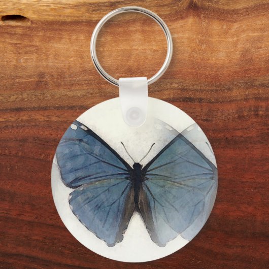 Blauer Schmetterling Schlüsselanhänger (Vorderseite)