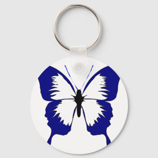 Blauer Schmetterling Schlüsselanhänger (Vorderseite)