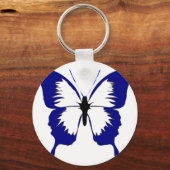 Blauer Schmetterling Schlüsselanhänger (Vorderseite)