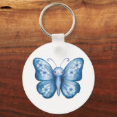 Blauer Schmetterling Schlüsselanhänger (Rückseite)
