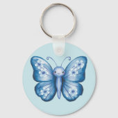 Blauer Schmetterling Schlüsselanhänger (Rückseite)