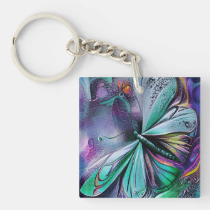 Blauer Schmetterling Schlüsselanhänger