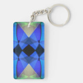 Blauer Schmetterling Schlüsselanhänger (Rückseite)