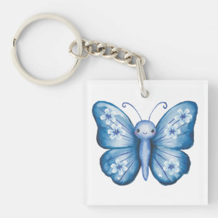 Blauer Schmetterling Schlüsselanhänger