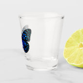 Blauer Schmetterling Schnapsglas (Rechts)