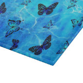 Blauer Schmetterling Schneidebrett (Ecke)