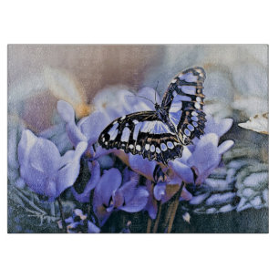 Blauer Schmetterling Schneidebrett