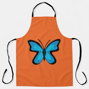 Blauer Schmetterling Schürze