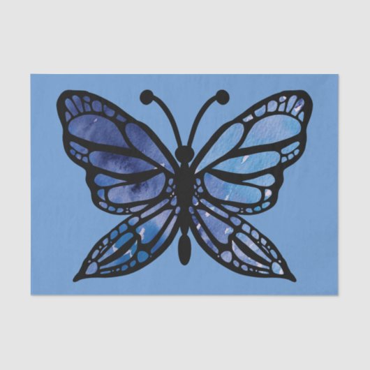 Blauer Schmetterling Seidenpapier (Vorderseite)