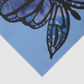 Blauer Schmetterling Seidenpapier (Ausschnitt)
