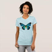 Blauer Schmetterling-Shirt T-Shirt (Vorne ganz)