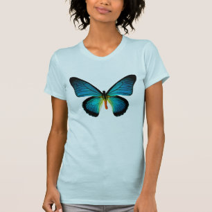 Blauer Schmetterling-Shirt T-Shirt