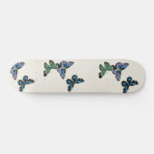 Blauer Schmetterling Skateboard (Horizontal)