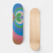 Blauer Schmetterling Skateboard (Vorderseite)