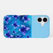 Blauer Schmetterling Sommer, iPhone 16 Hülle (Rückseite (Horizontal))