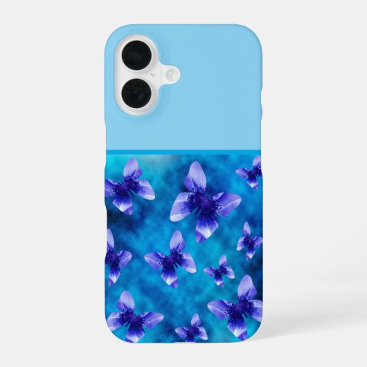 Blauer Schmetterling Sommer, iPhone 16 Hülle (Rückseite)