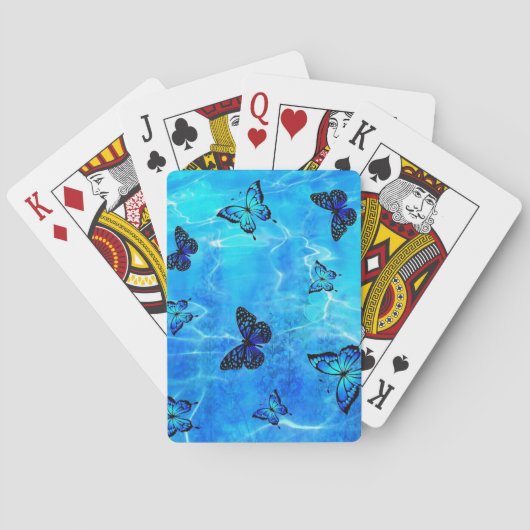 Blauer Schmetterling Spielkarten (Rückseite)