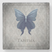 Blauer Schmetterling Steinuntersetzer (Vorderseite)